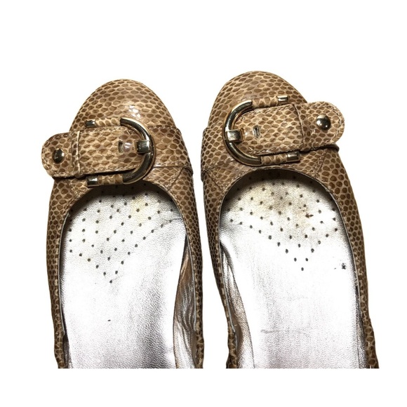 Marc Joseph Rockaway Snakeskin Print Driving Moc Ballet Flat Slip On Womens 8.5 - Picture 5 of 9